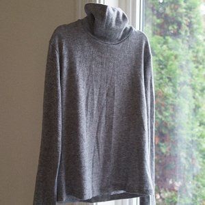 Soft heather grey turtleneck sweater